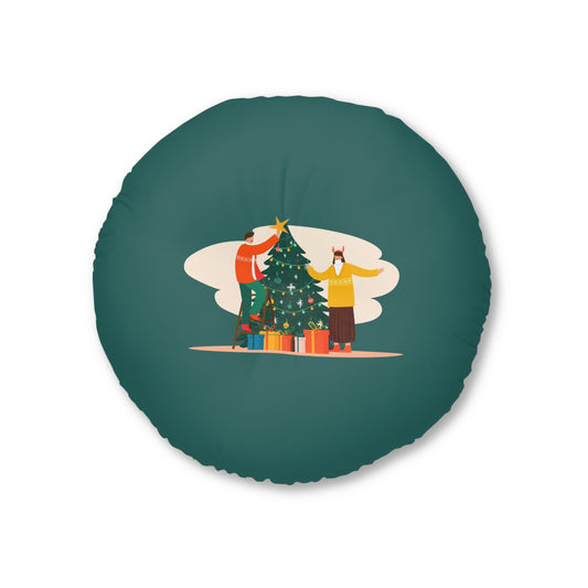 Pouf cuscino rotondo trapuntato – Decoriamo Insieme