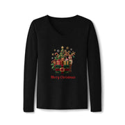 Maglia scollo a V maniche lunghe donna – Doni di Festa