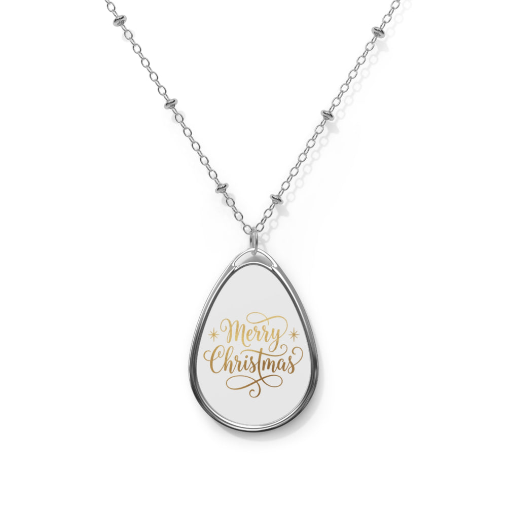 Collana ovale Merry Christmas 2