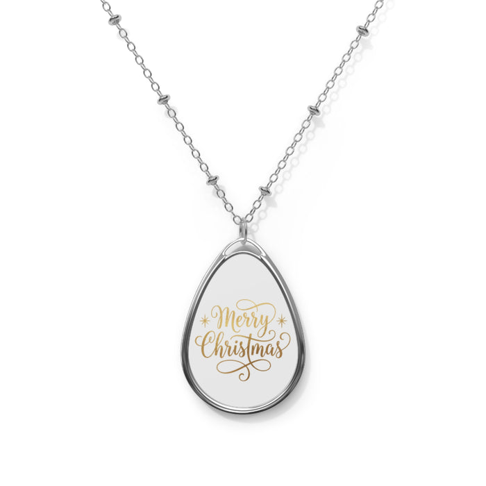 Collana ovale Merry Christmas 2