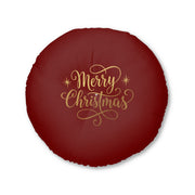Pouf cuscino rotondo trapuntato – Buon Natale Design 2