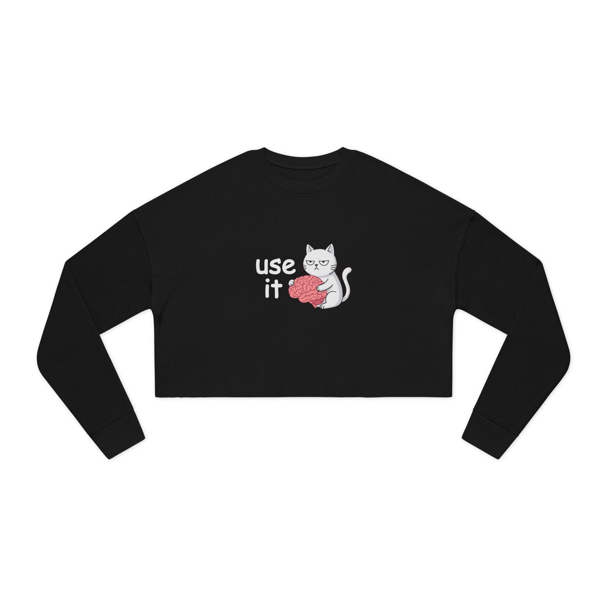 Felpa crop donna «Use It»