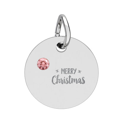 Charm a cerchio con pietra del mese – Buon Natale