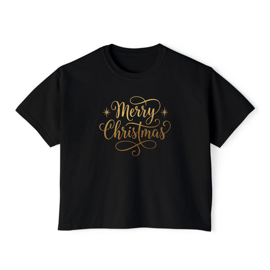 Maglietta Boxy Merry Christmas 2 da donna
