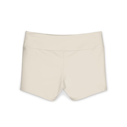 Pantaloncini da yoga color beige chiaro Buon Natale