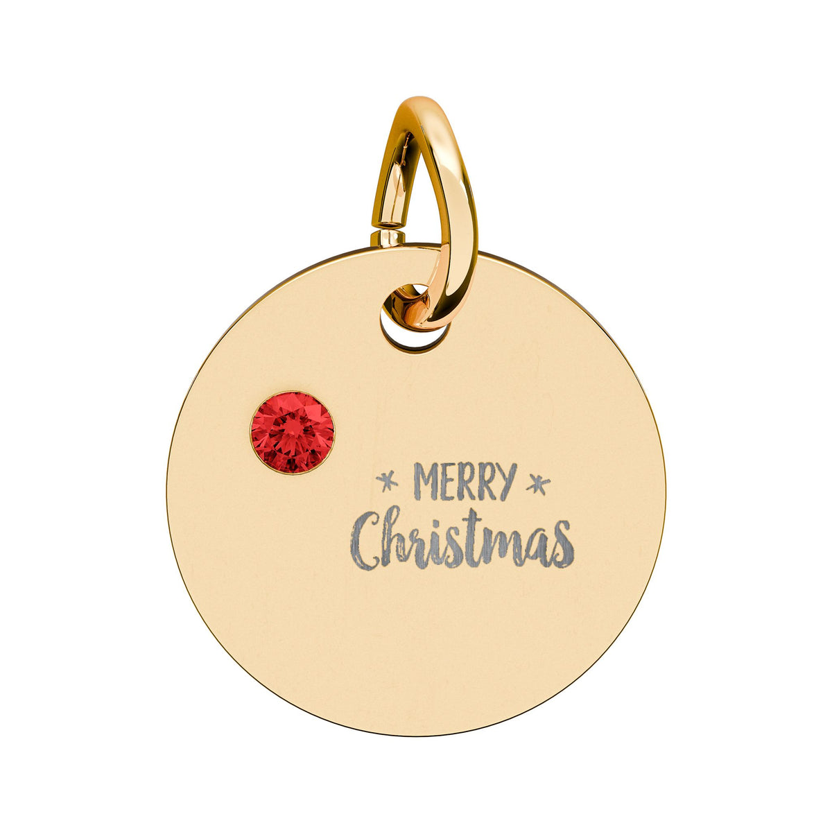 Charm a cerchio con pietra del mese – Buon Natale