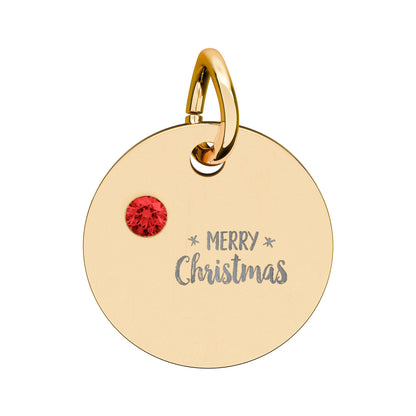 Charm a cerchio con pietra del mese – Buon Natale