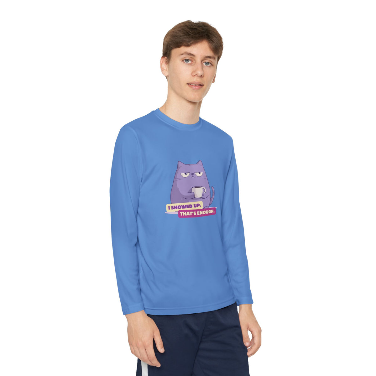 Maglia maniche lunghe ragazzi «I Showed Up»