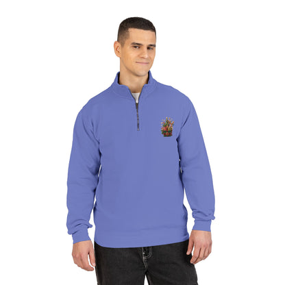 Felpa uomo con zip corta Festive Bounty