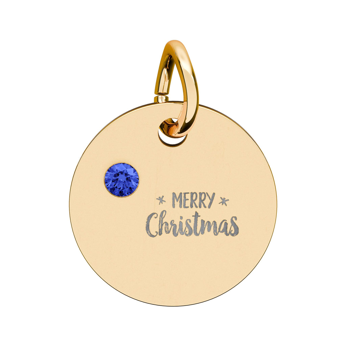 Charm a cerchio con pietra del mese – Buon Natale
