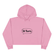 Felpa crop con cappuccio donna «Hi There»