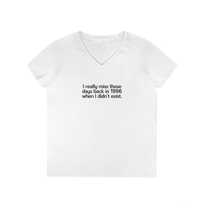 T-shirt scollo a V donna «Nostalgic Void»