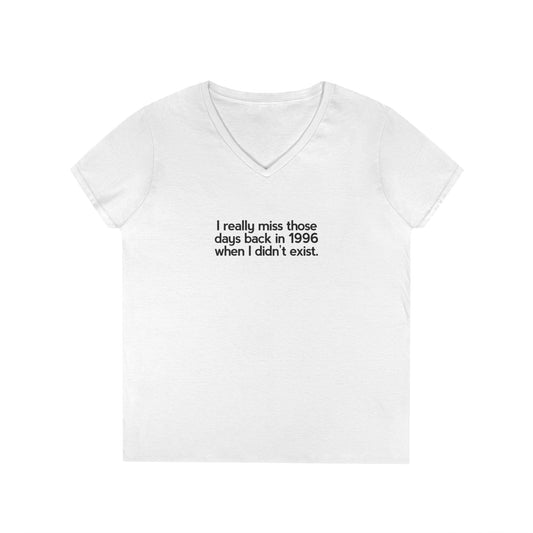 T-shirt scollo a V donna «Nostalgic Void»