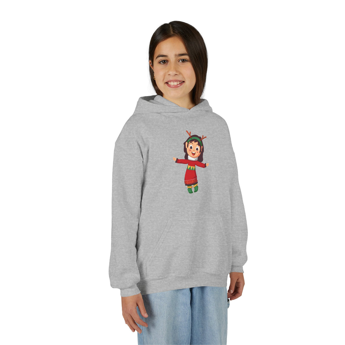 Felpa con cappuccio Mini Elfo di Natale