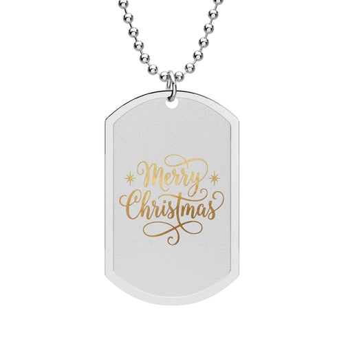 Ciondolo dog tag natalizio – Buon Natale Design 2