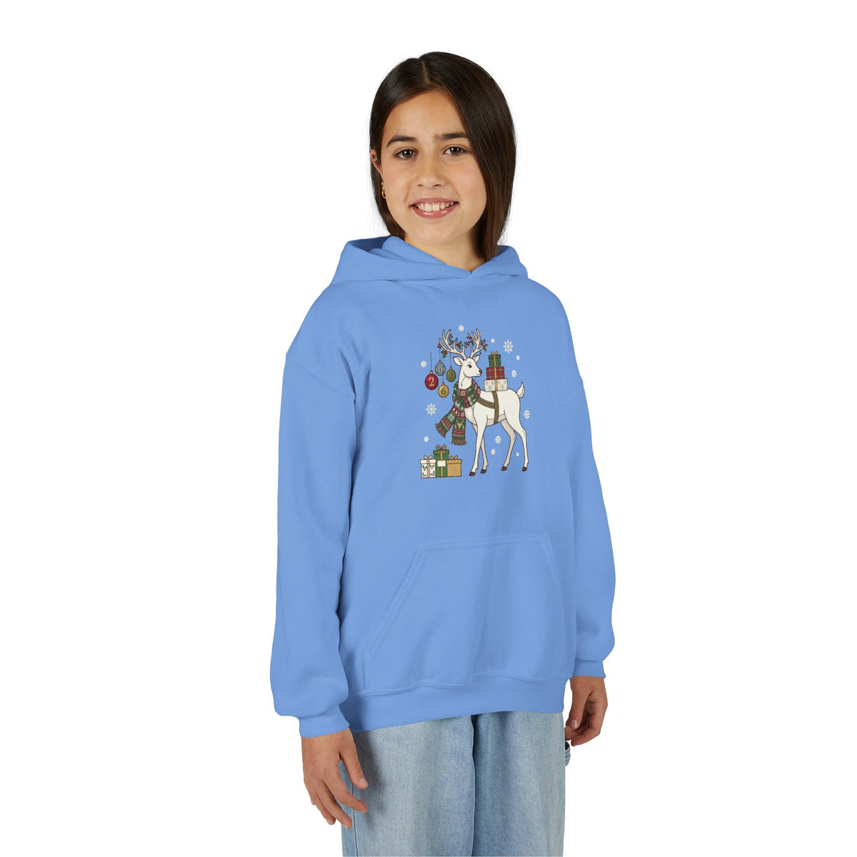 Felpa con cappuccio elfo bambini – Renna di Natale