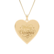 Collana con ciondolo a due cuori Buon Natale
