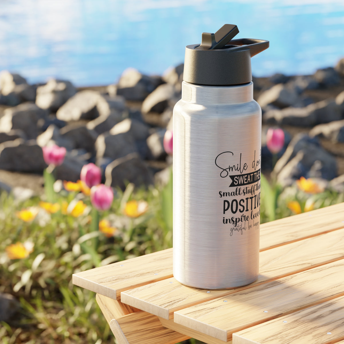 Bicchiere in acciaio 950 ml «Positive Manifesto»