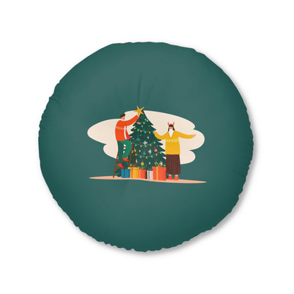 Cuscino da pavimento rotondo trapuntato Decorating Together