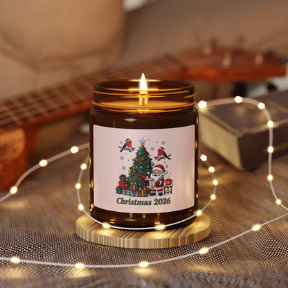 Candela in barattolo ambrato – Natale 2026