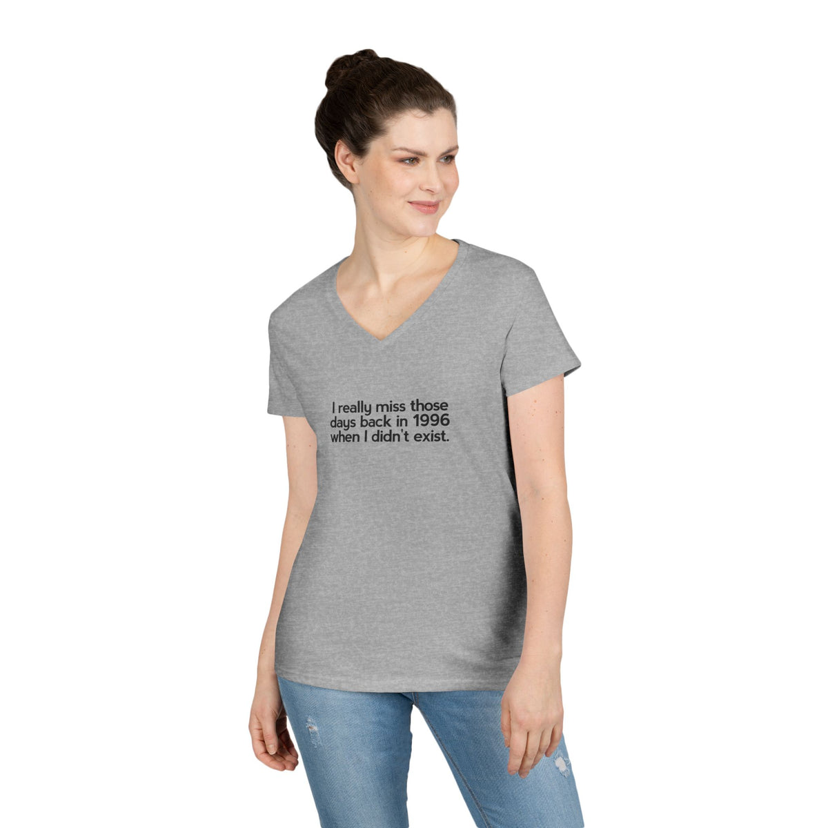 T-shirt scollo a V donna «Nostalgic Void»