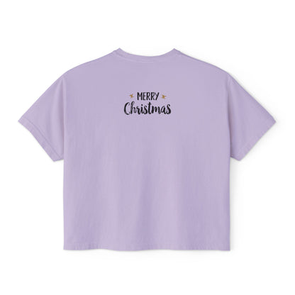 T-shirt donna boxy Natale 2026