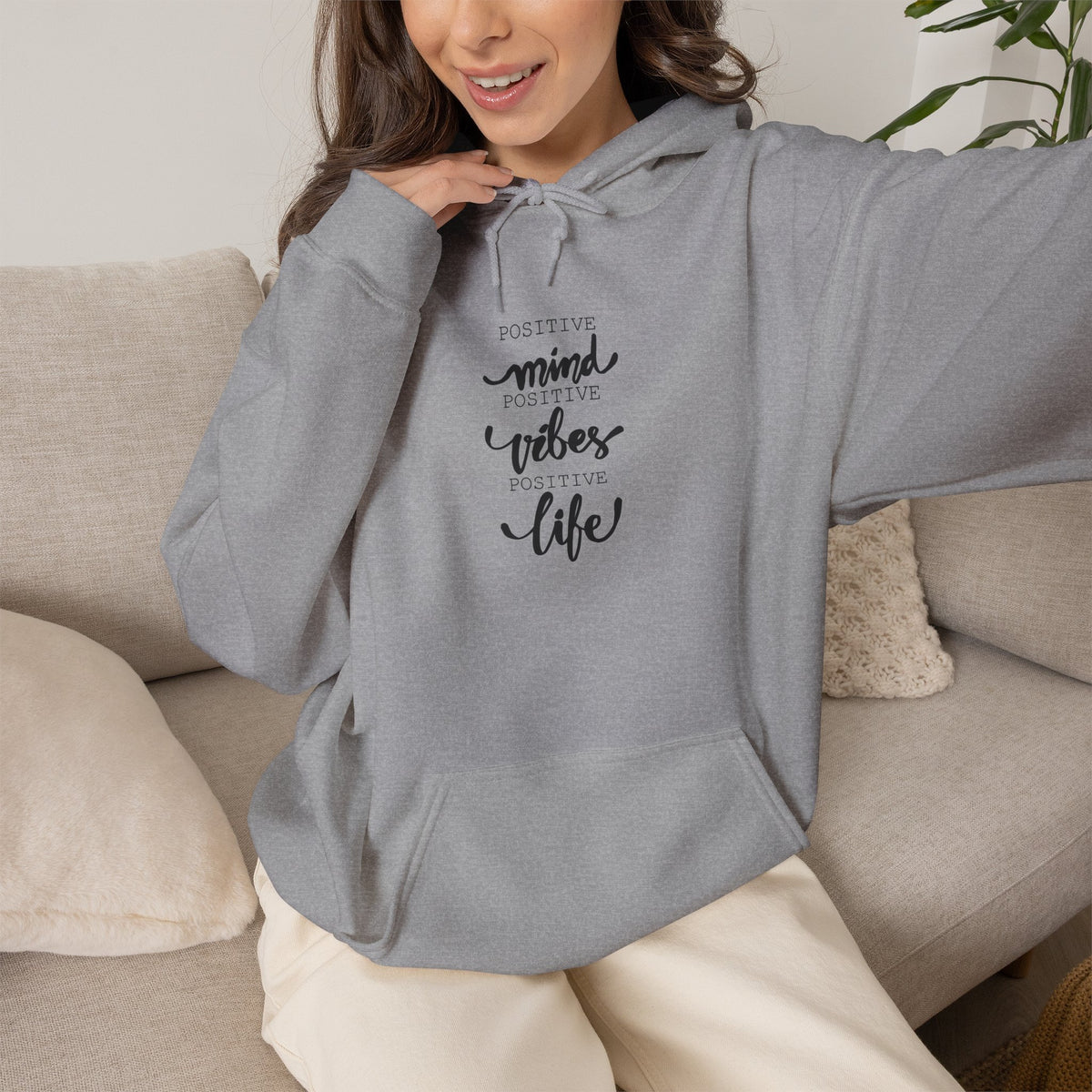 Felpa con cappuccio donna «Positive Flow»