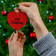 Decorazione in ceramica con cuore – Buon Natale