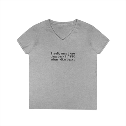 T-shirt scollo a V donna «Nostalgic Void»