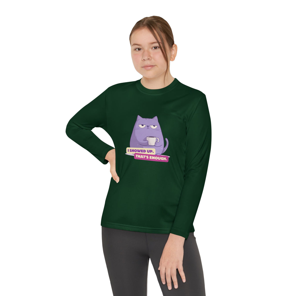 Maglia maniche lunghe ragazzi «I Showed Up»