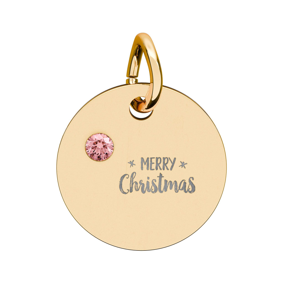 Charm a cerchio con pietra del mese – Buon Natale