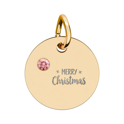 Charm a cerchio con pietra del mese – Buon Natale