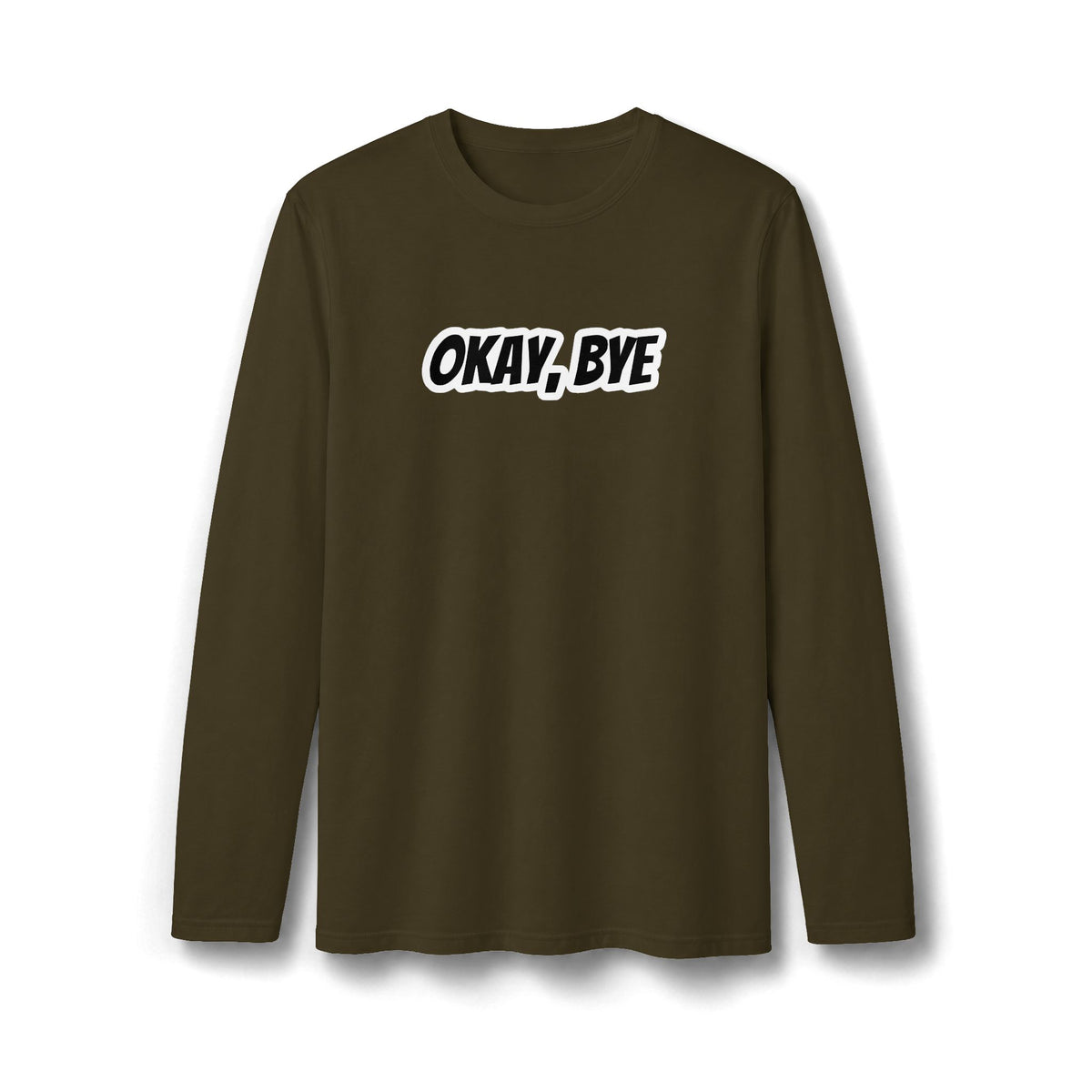 Maglia a maniche lunghe uomo scura «Okay Bye»