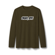 Maglia a maniche lunghe uomo scura «Okay Bye»