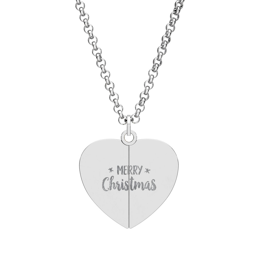 Collana con cuore e messaggio nascosto Buon Natale