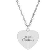 Collana con cuore e messaggio nascosto Buon Natale