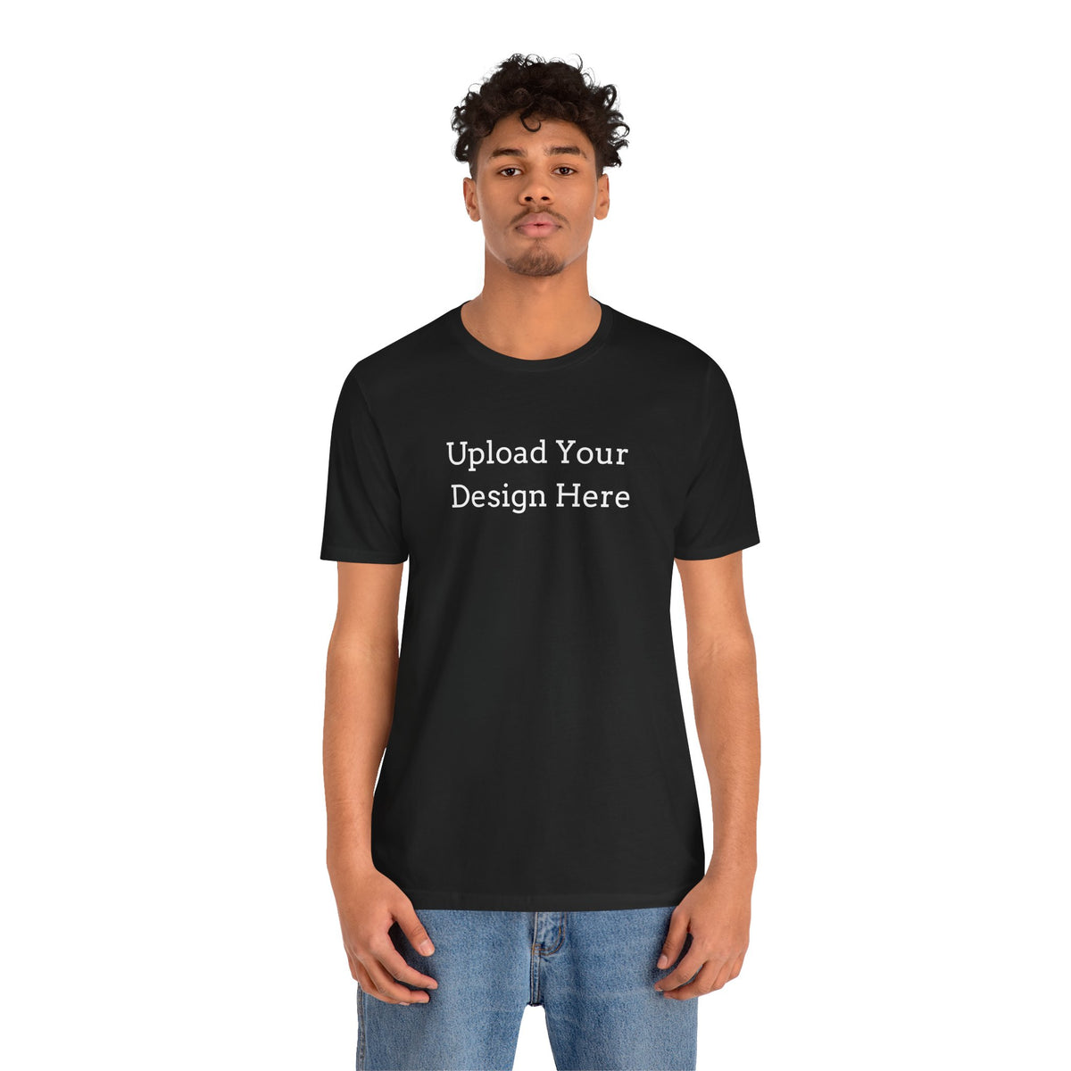 T-shirt da uomo scura con grafica personalizzata