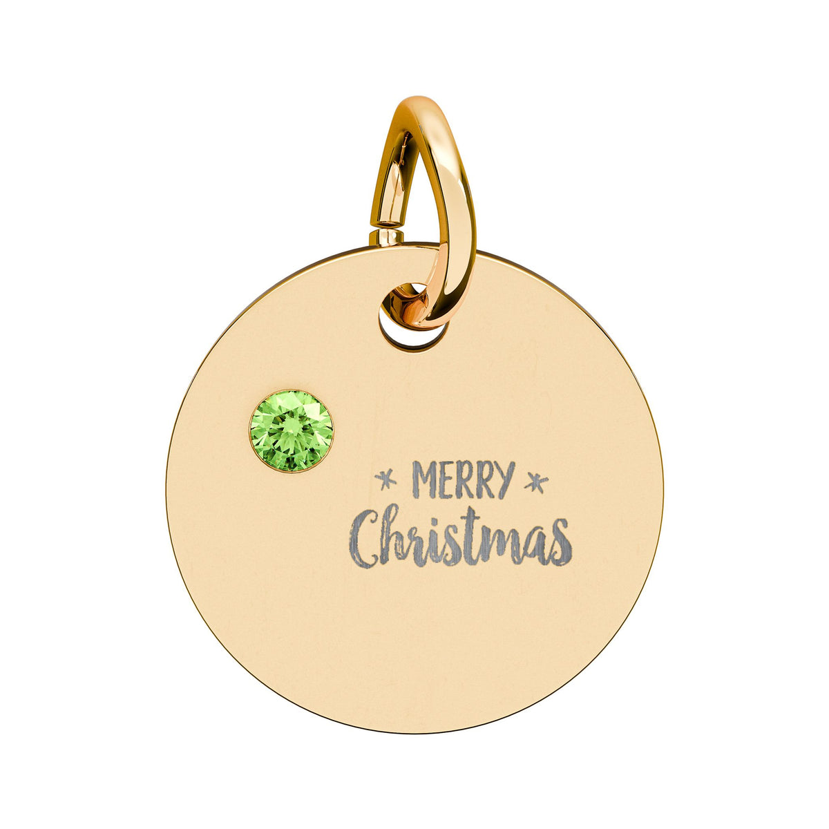 Charm a cerchio con pietra del mese – Buon Natale