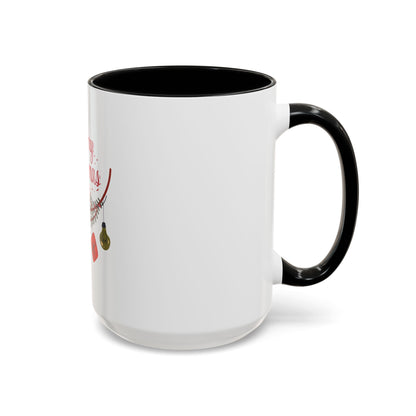 Tazza da caffè natalizia con scarabocchi