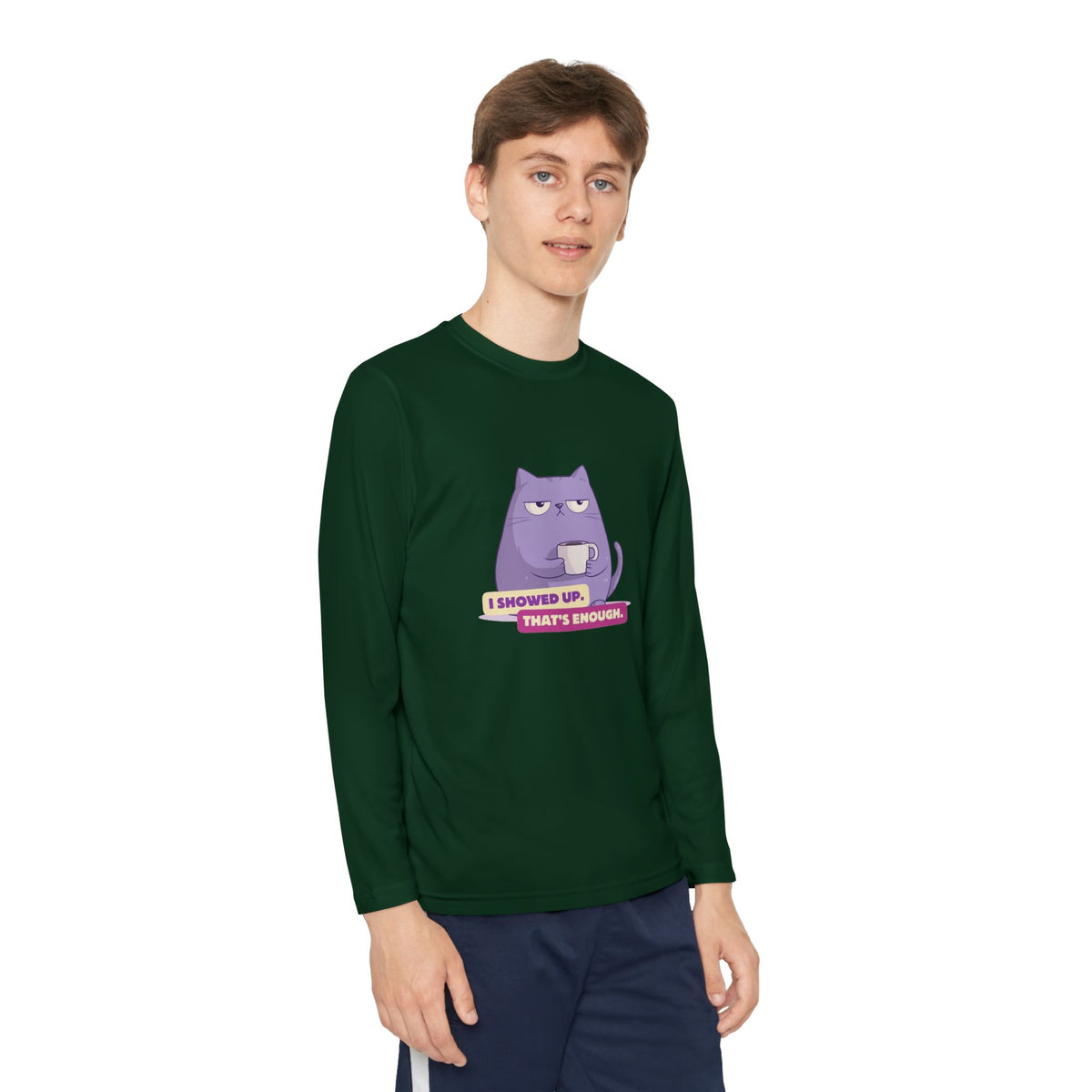 Maglia maniche lunghe ragazzi «I Showed Up»