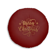 Pouf cuscino rotondo trapuntato – Buon Natale Design 2