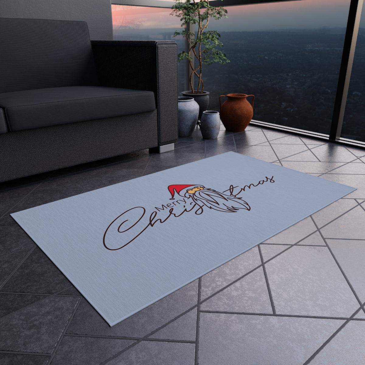 Tappeto da esterno Santa Script