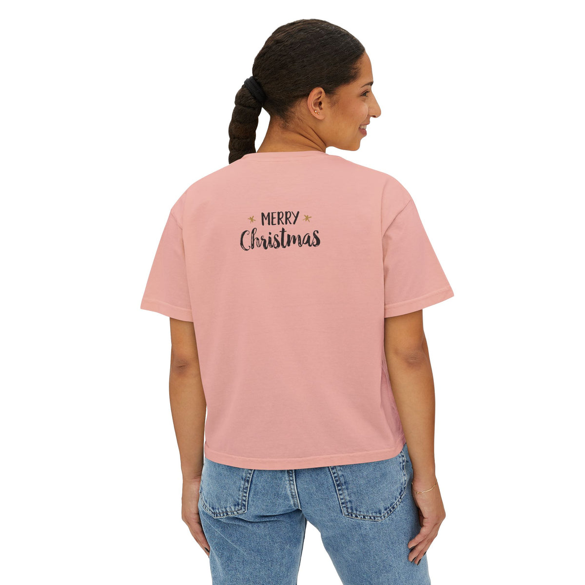 T-shirt donna boxy Natale 2026
