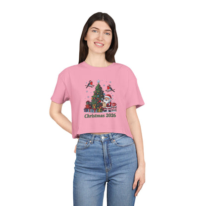 T-shirt crop donna – Natale 2026