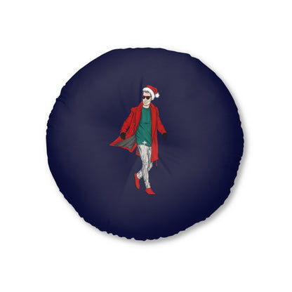 Cuscino da pavimento rotondo trapuntato Swag Claus