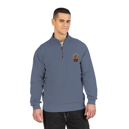 Felpa uomo con zip corta Festive Bounty