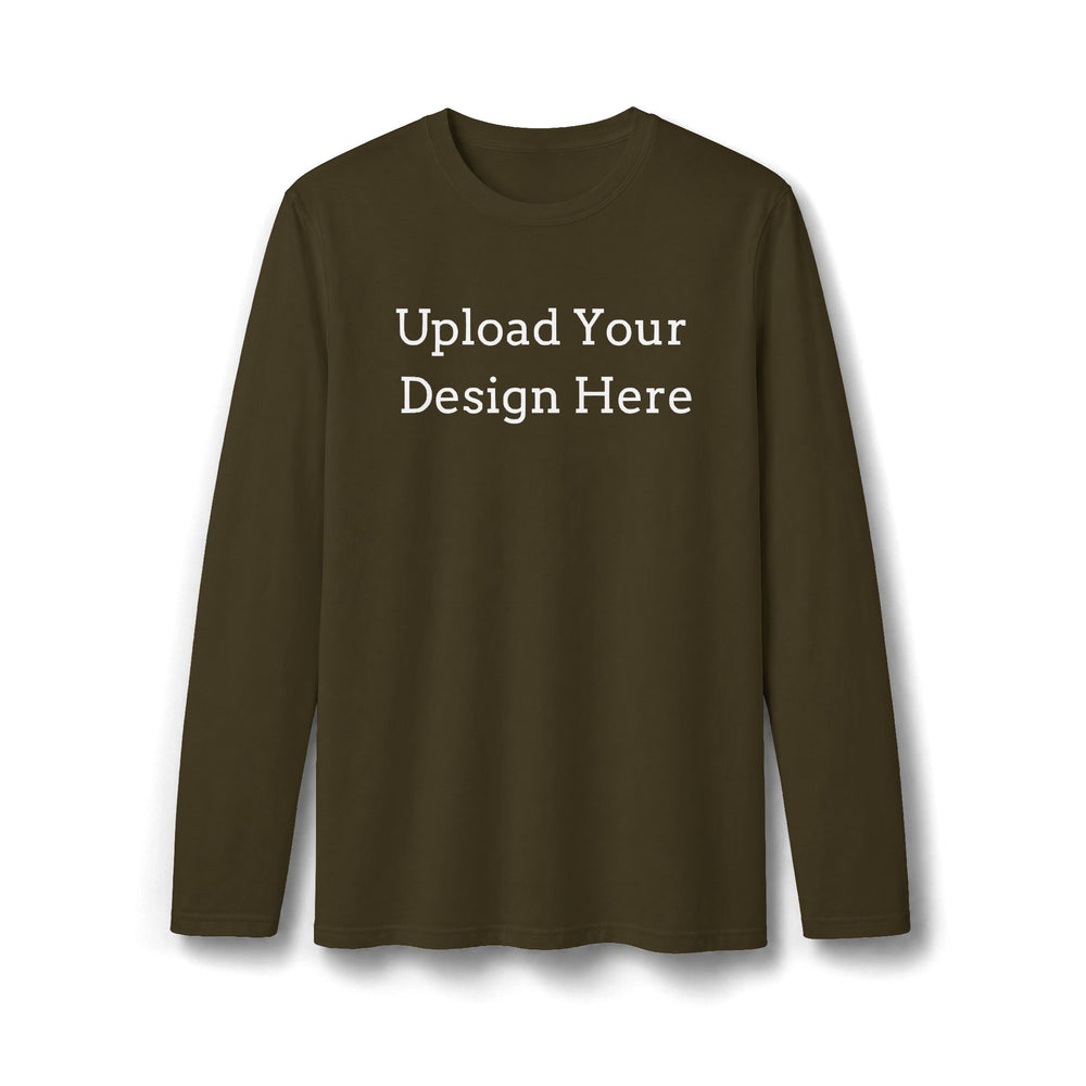 T-shirt da uomo scura personalizzata a maniche lunghe