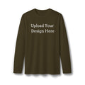 T-shirt da uomo scura personalizzata a maniche lunghe