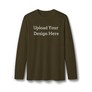 T-shirt da uomo scura personalizzata a maniche lunghe