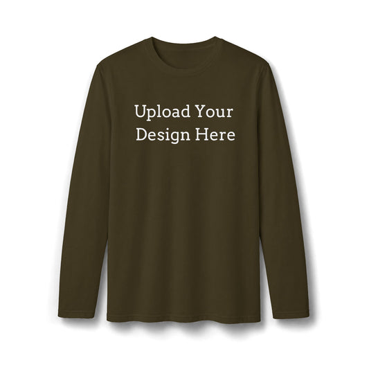 T-shirt da uomo scura personalizzata a maniche lunghe